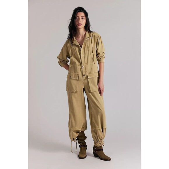 Free People Pants - Free People We The Free High-Line One-Piece Jumpsuit Twill Dress Cotton M 287557